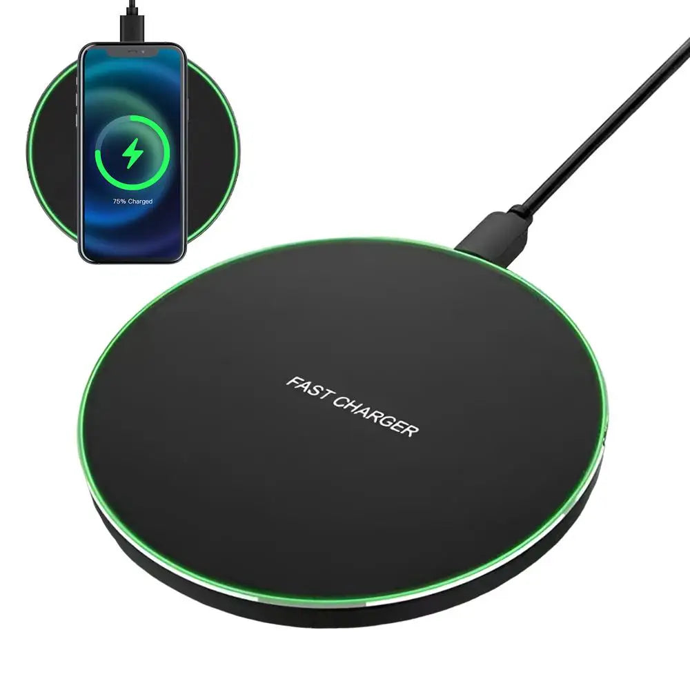 15W Wireless Fast Charging Pad with Light