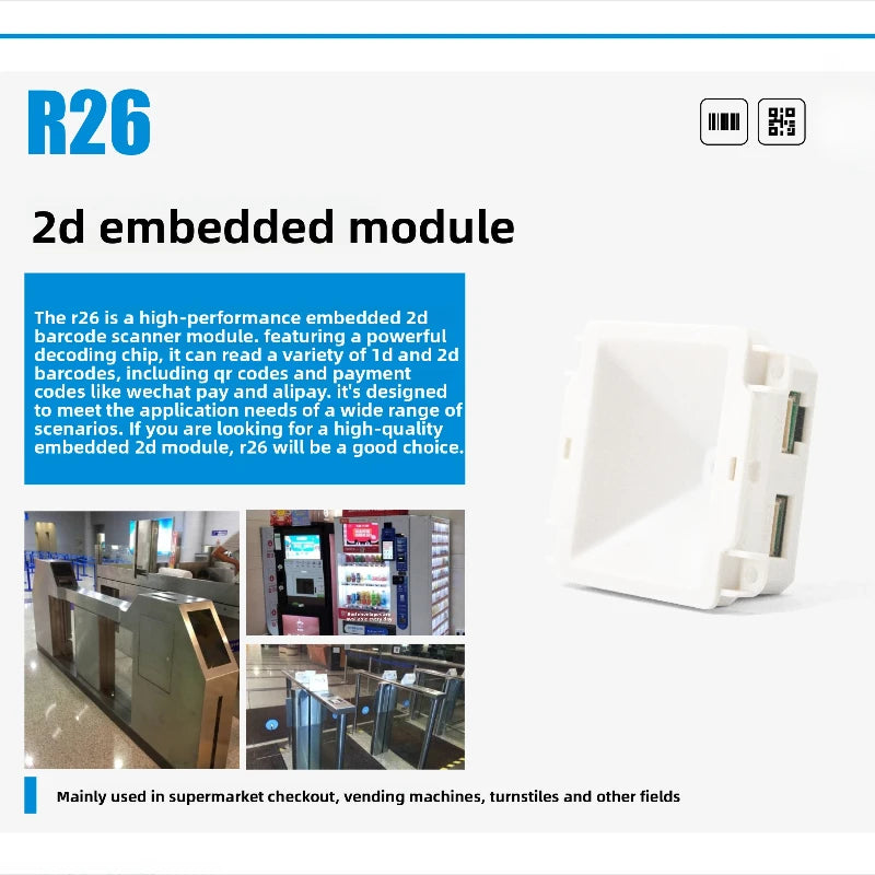 Kleiner 2D Barcode Scanner mit USB RS232 Anschluss