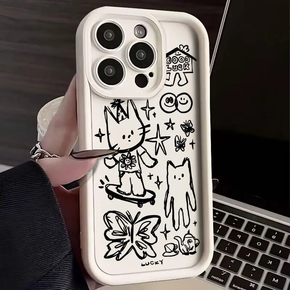 Niedliche schwarze Katzen Handyhülle