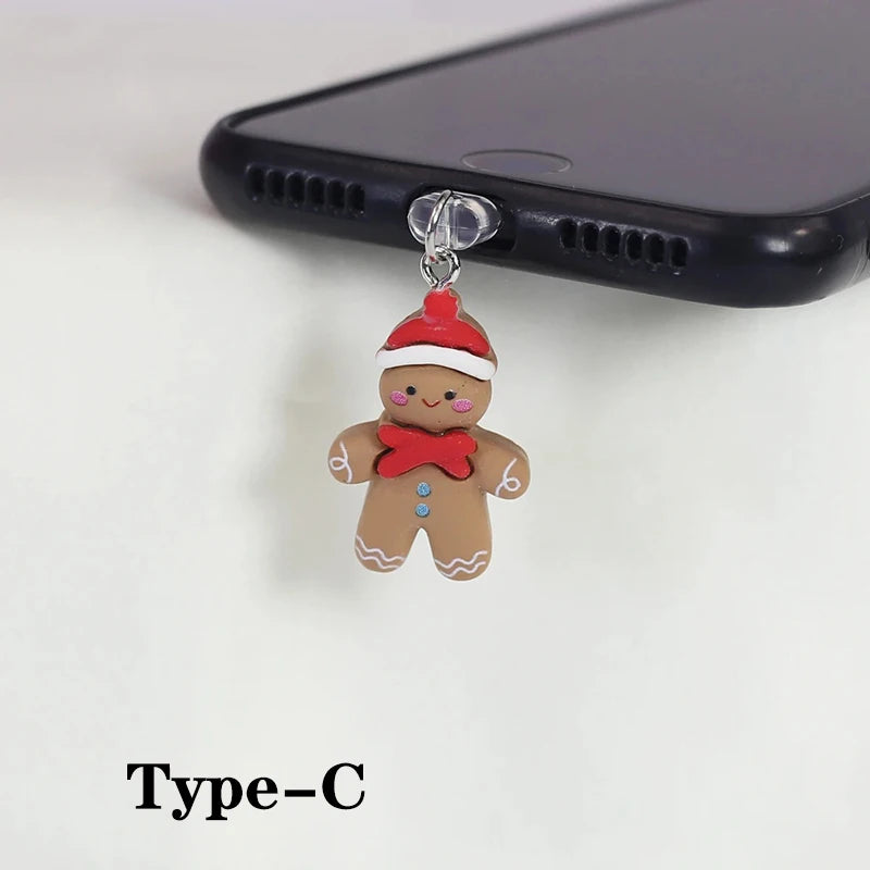 Weihnachts Keks Mann Staubstecker für iPhone Samsung