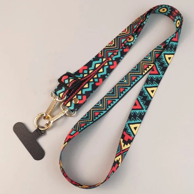 Universeller Handy-Lanyard mit Retro-Muster