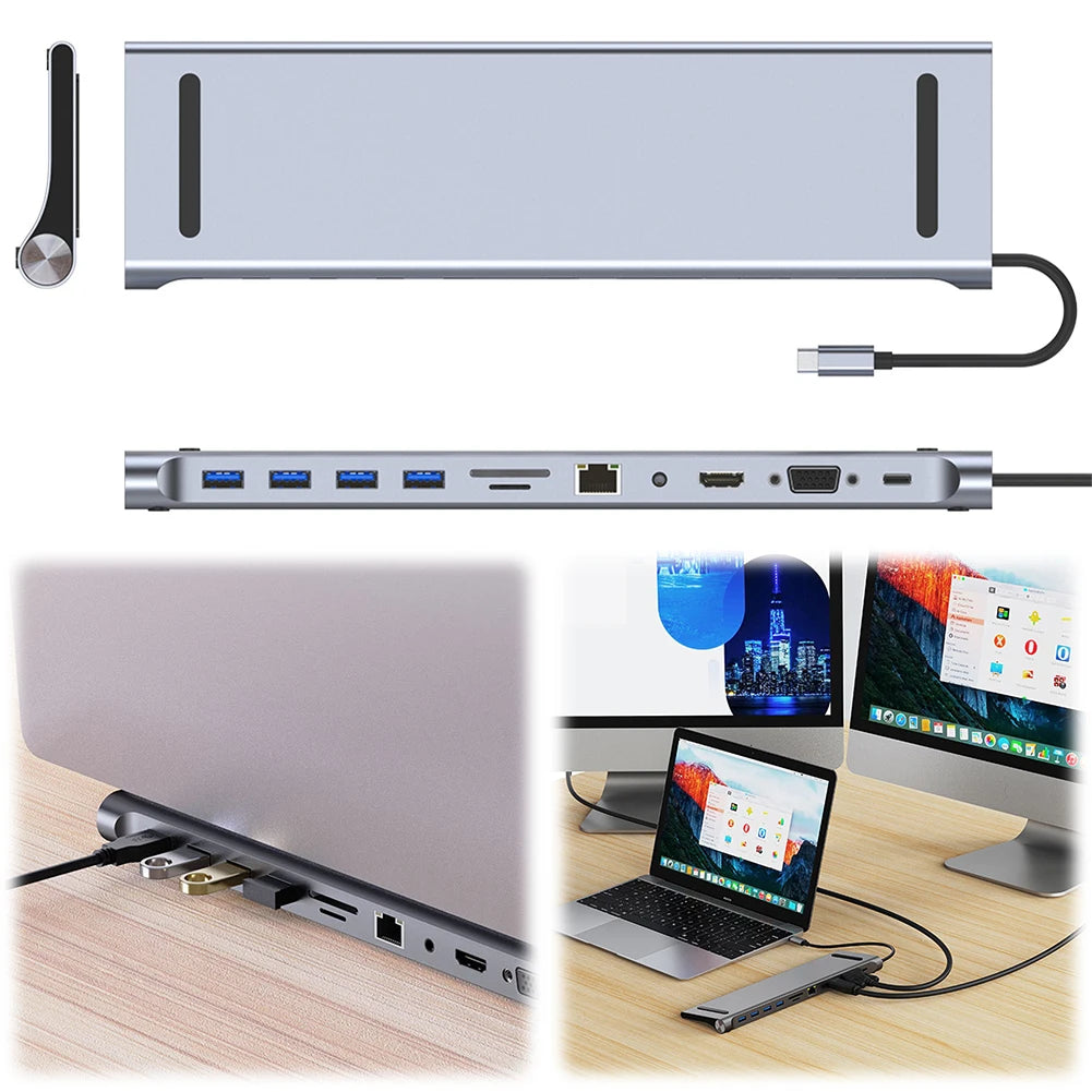 11-in-1 USB-C Hub mit HDMI & VGA