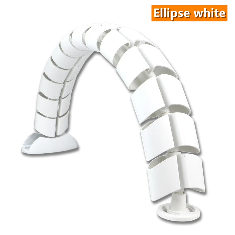 Black adjustable cable management for standing desks