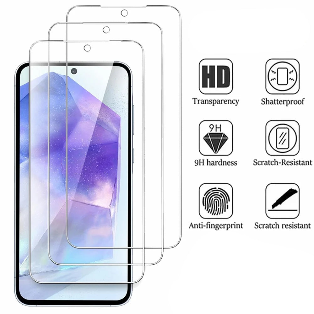 3-pack HD tempered glass for Samsung