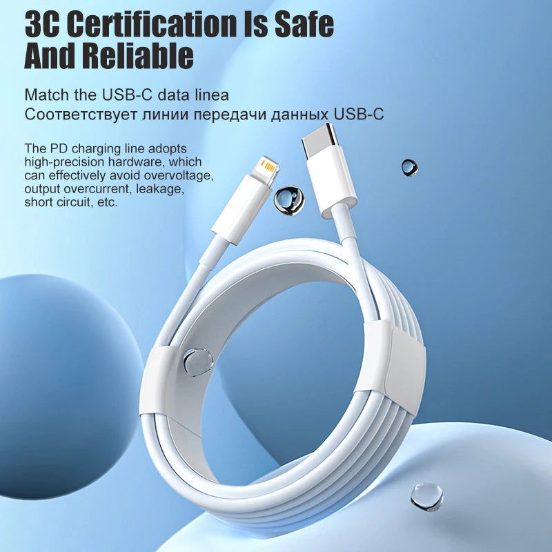 PD 30W USB-C Kabel für iPhone 16–11