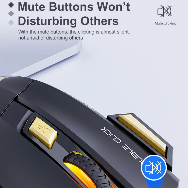 Kabellose Dual-Mode Gaming-Maus mit LED und 3200 DPI
