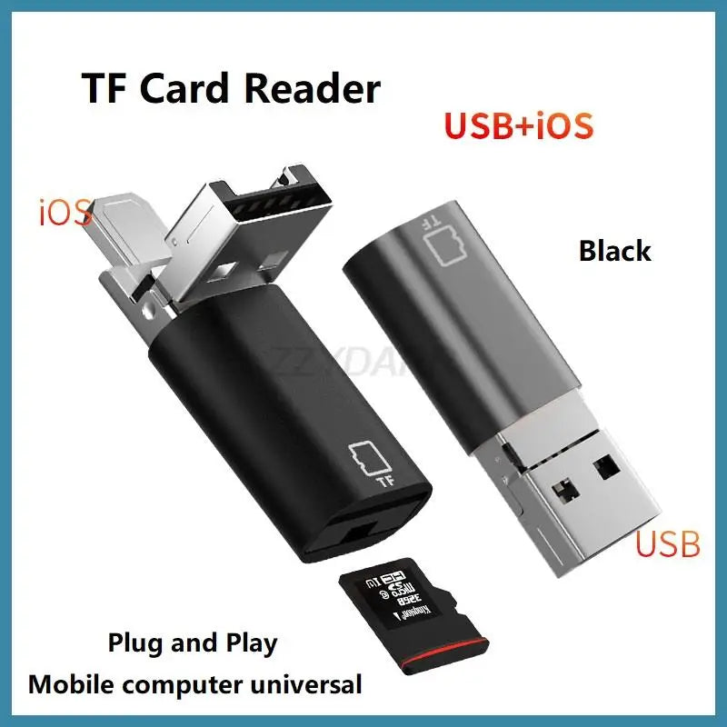 USB Micro SD Kartenleser für iPhone & Typ C Geräte