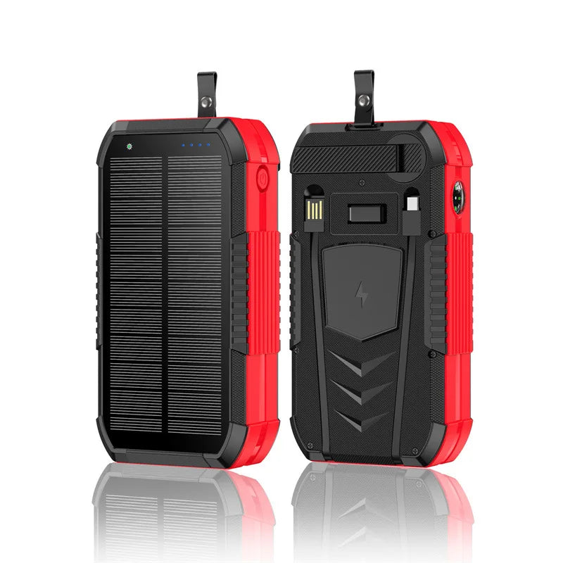 40000mAh Outdoor Power Bank with Solar Panel and Crank