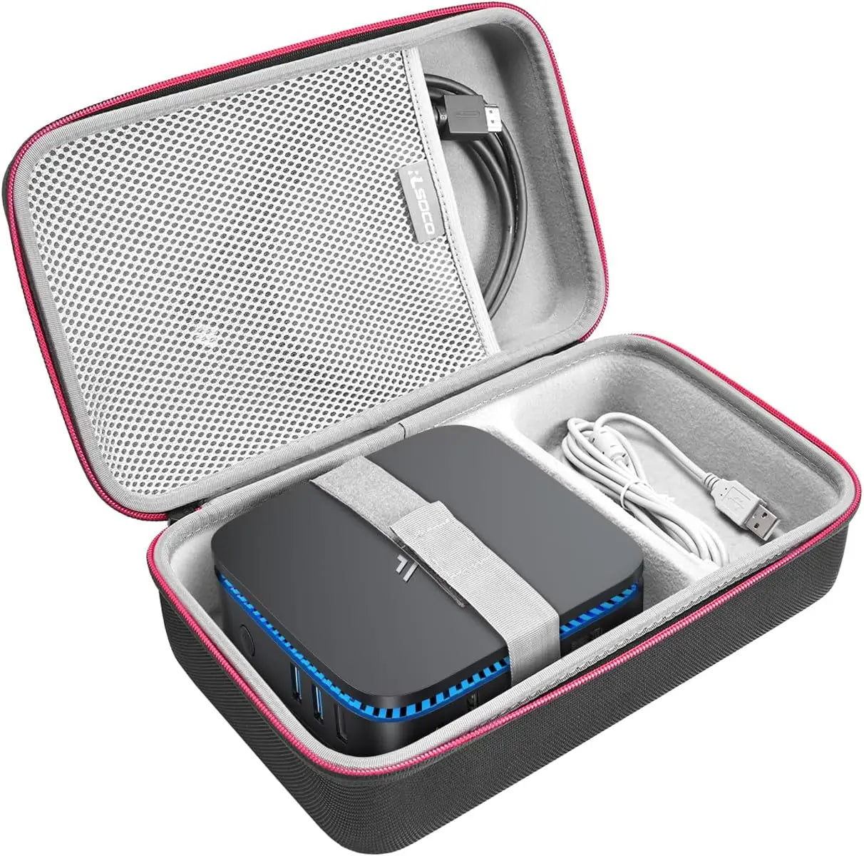 Hardcase Reise Schutzhülle für Mini PC – Tragetasche für Nucbox K8 Plus Desktop-Computer