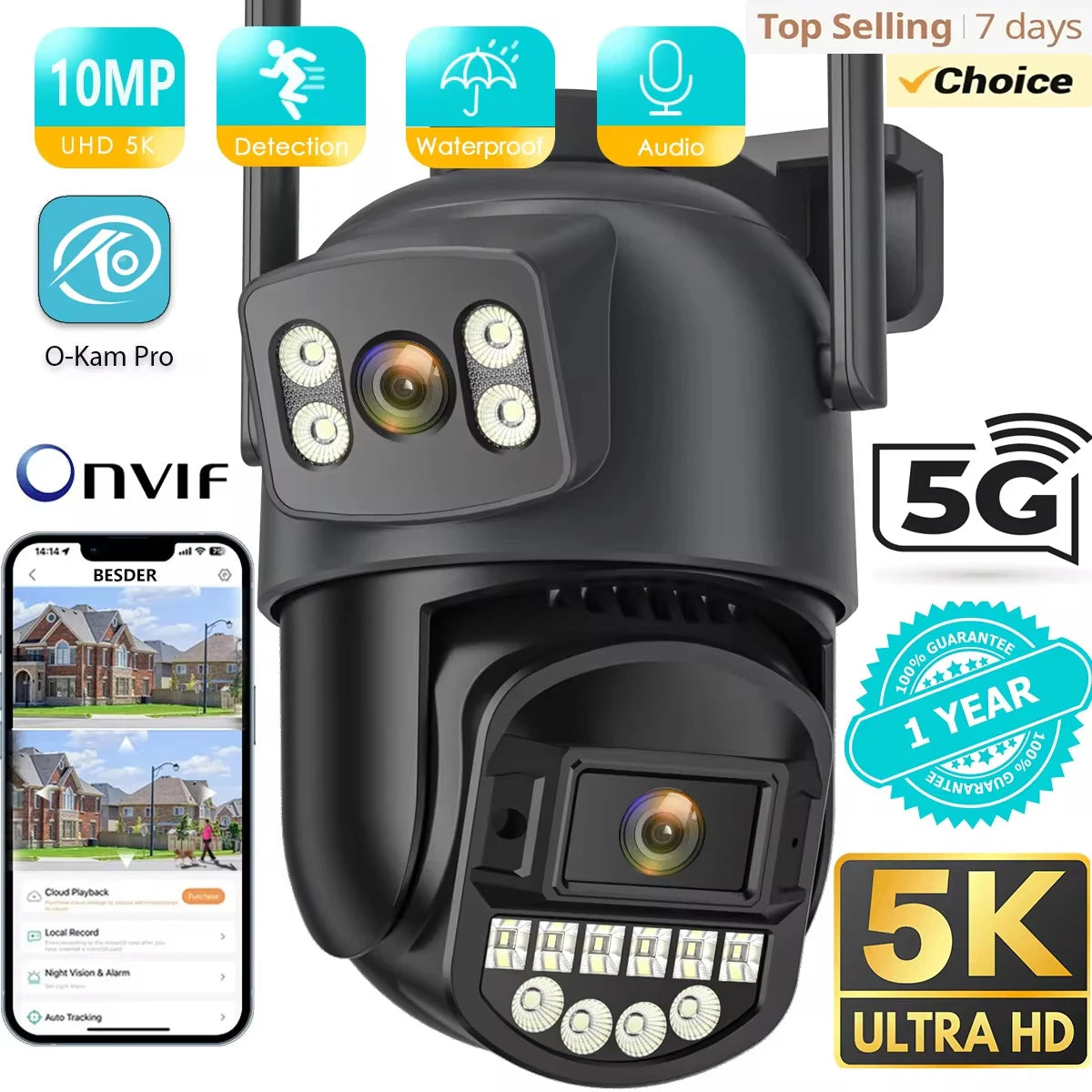 10MP PTZ IP Überwachungskamera mit Dual Objektiv