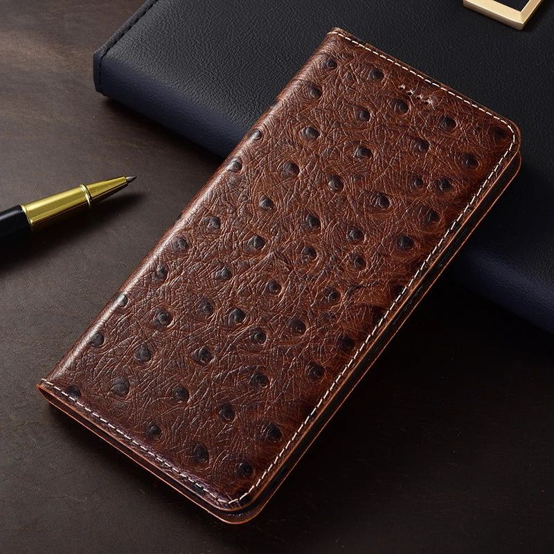 High-End Leder Flip Brieftasche für iPhone 17