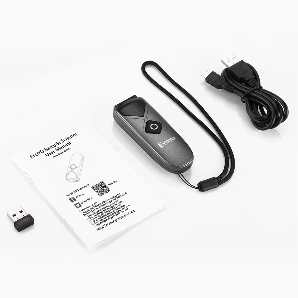 Kabelloser 1D 2D Barcode Scanner Bluetooth USB