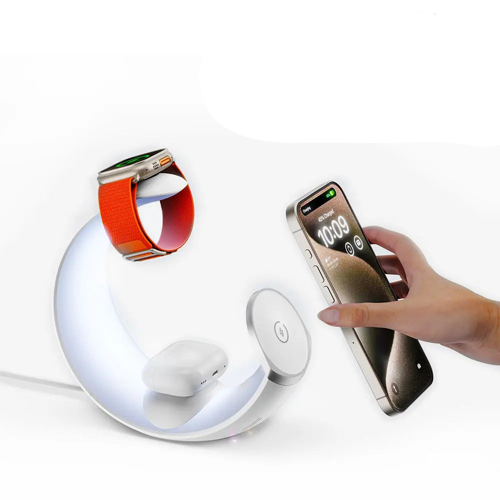 4-in-1 Magnetische Kabellose Ladestation mit Lampe