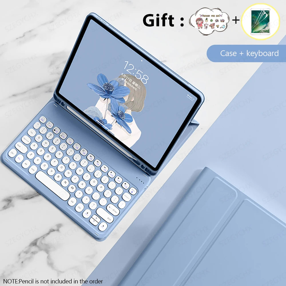 Kabellose Tastatur & Maus Hülle für iPad – Bluetooth, Stoßfest, Wasserdicht