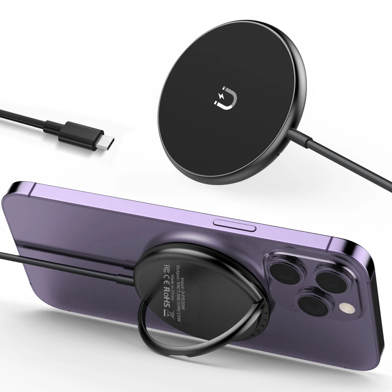 Magnetisches 15W Wireless Ladepad fürs Auto iPhone