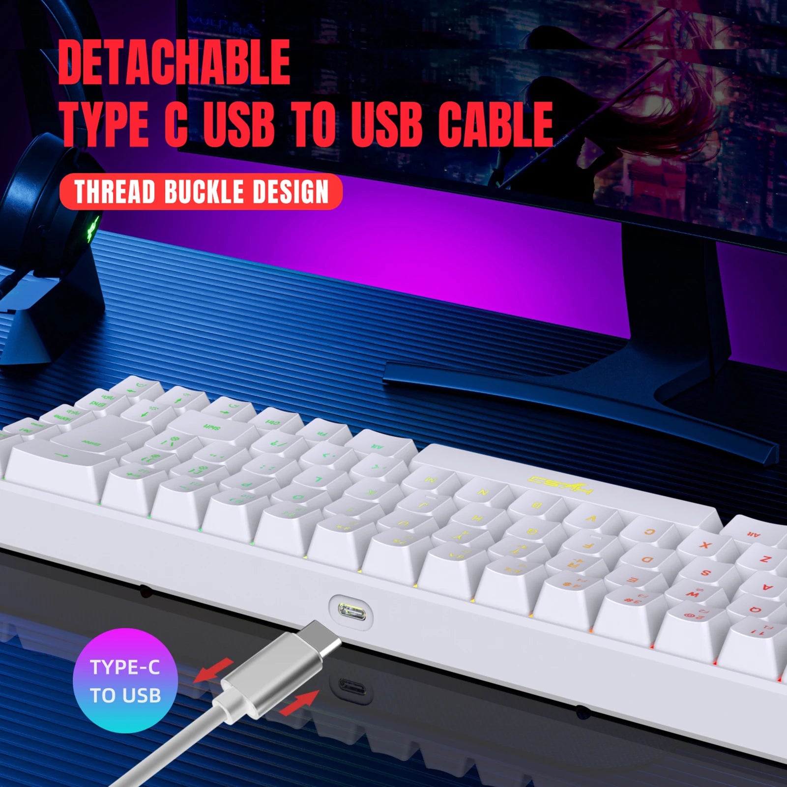 HXSJ V200 RGB Mini Gaming-Tastatur