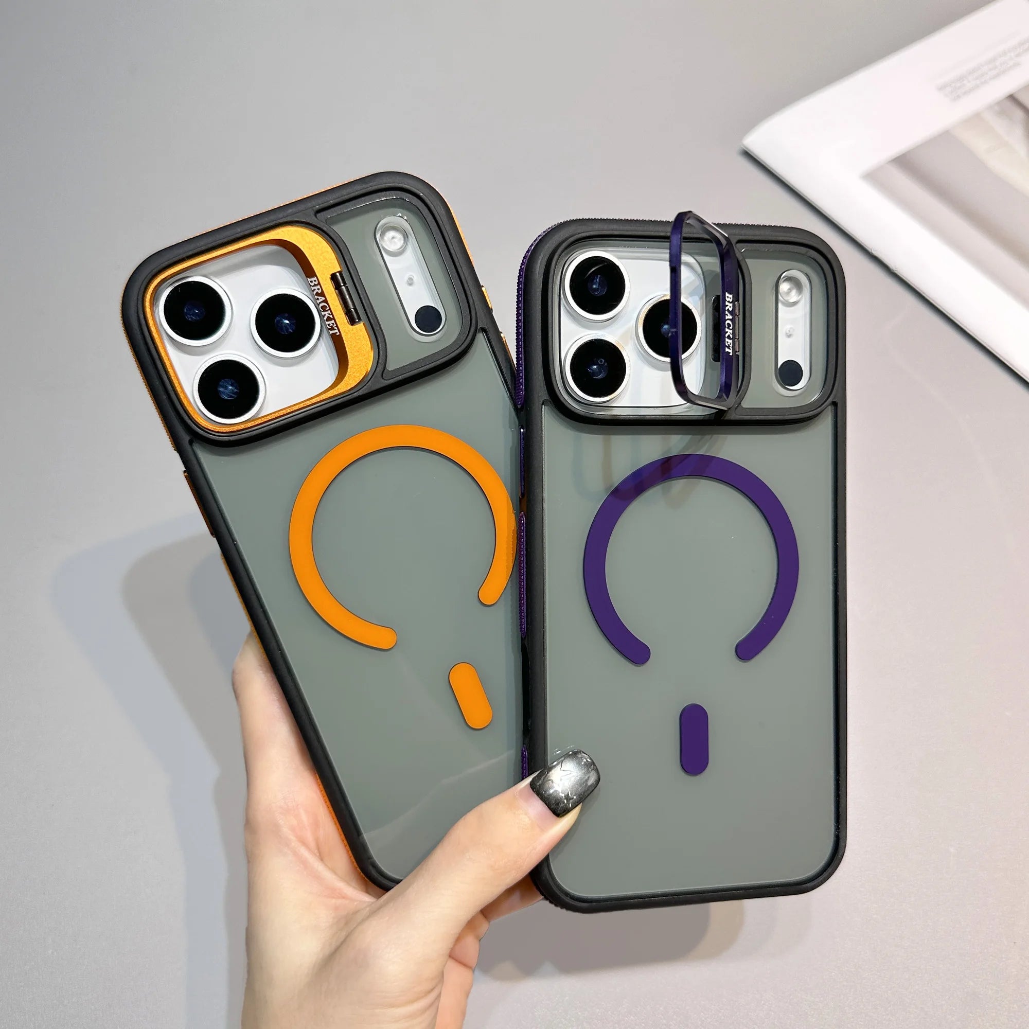 Luxury Matte Magsafe Case with Stand Function