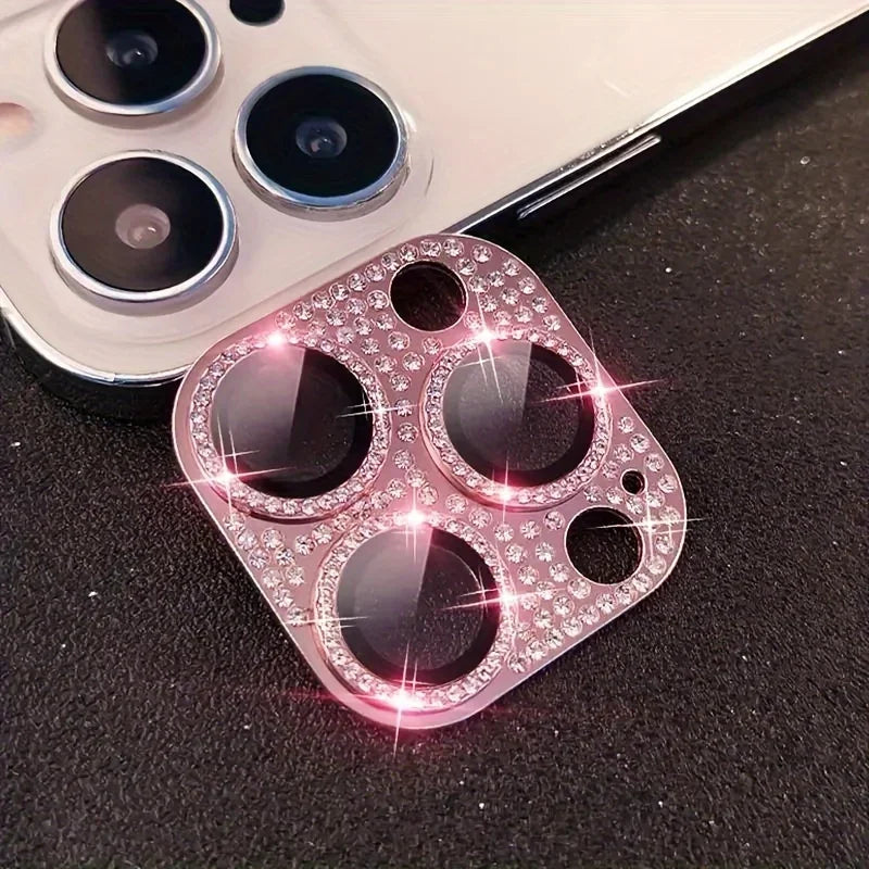 Luxurious glitter camera protector for iPhone 17