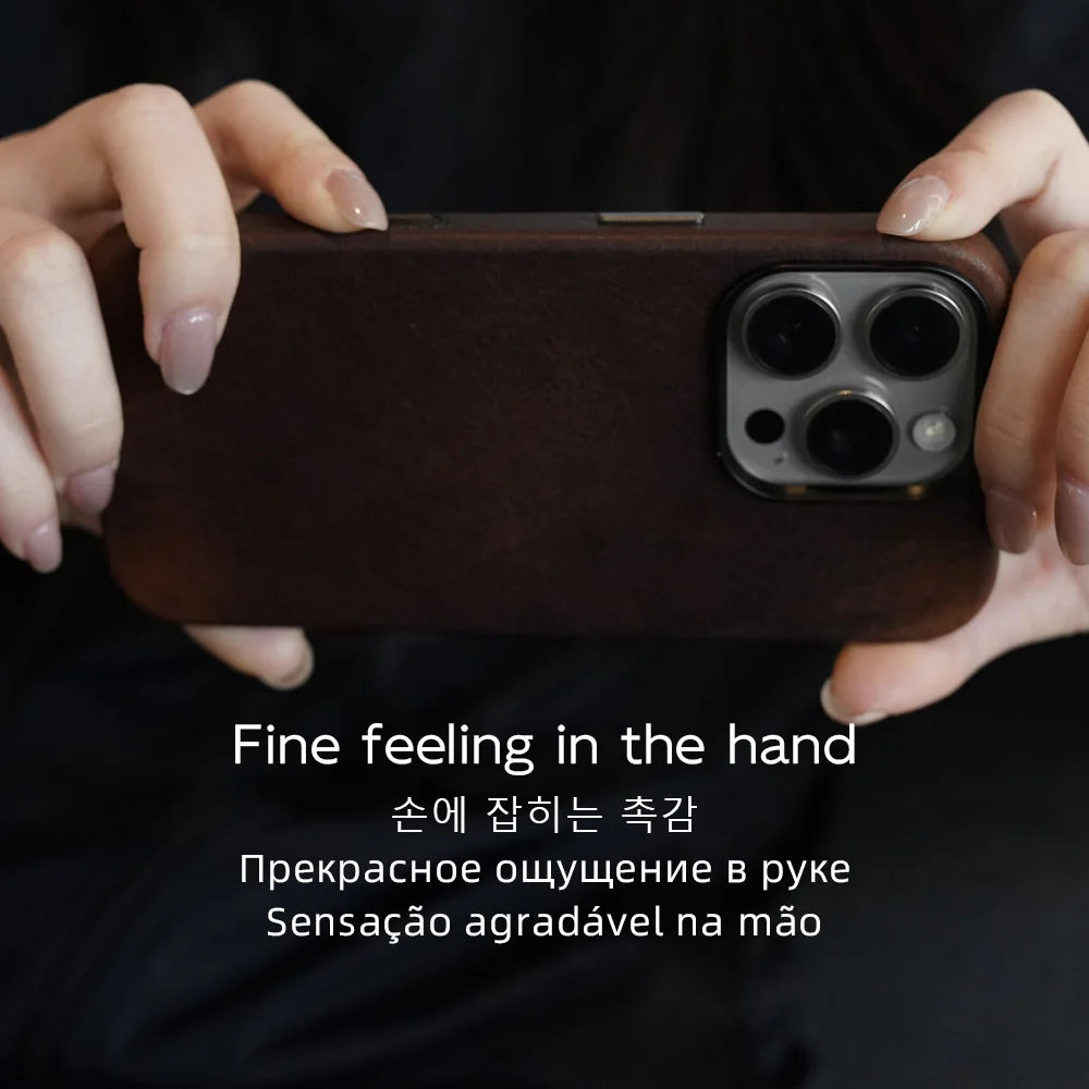 Echtleder Hülle magnetisch für iPhone 17 Serie