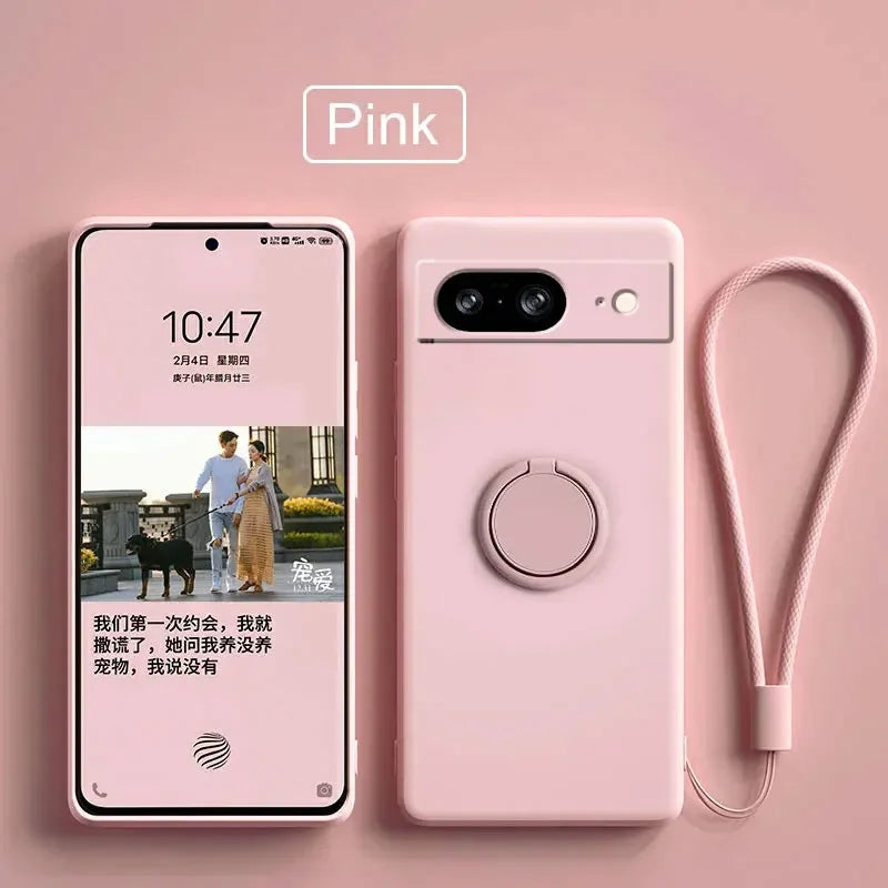 Pixel 8 9 Ringhalter Silikon Hülle