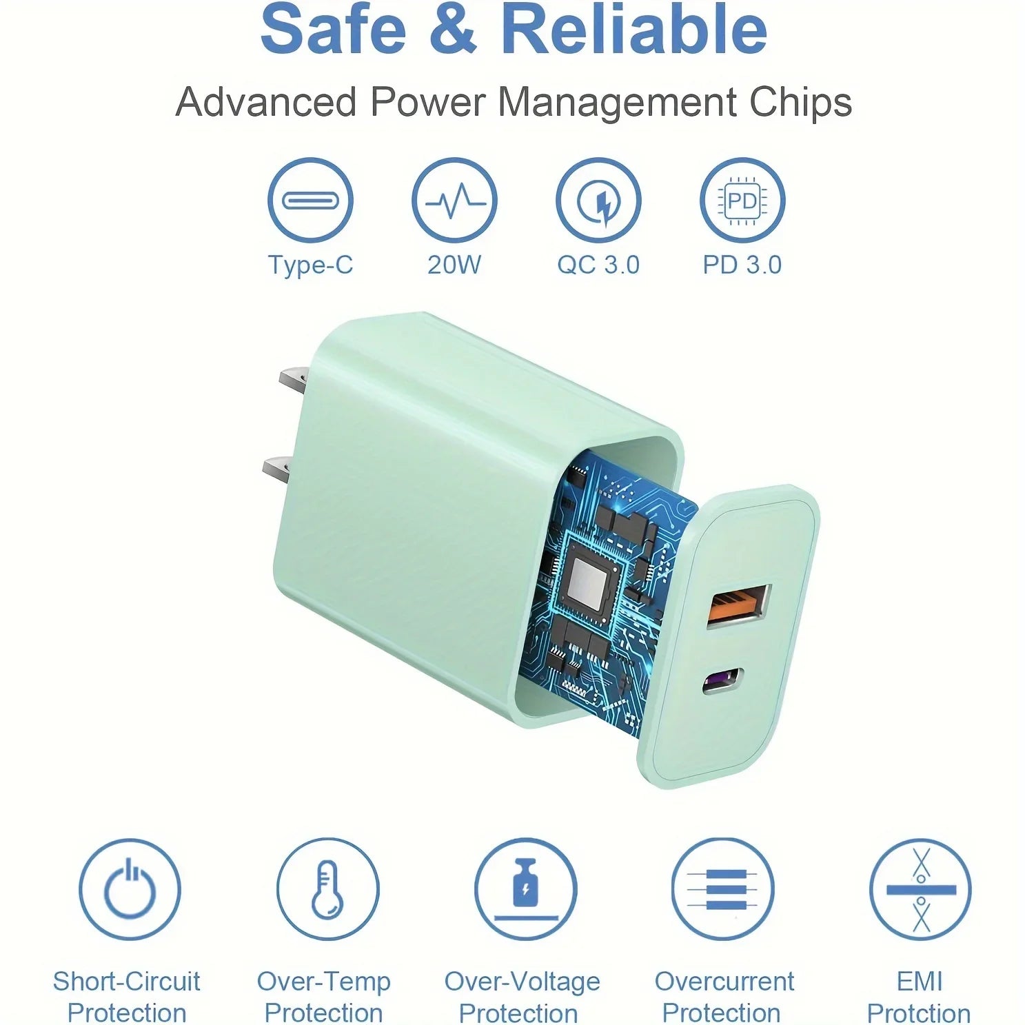 20W USB-C Schnellladegerät mit Kabel