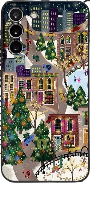 Pixel 9 8 Hülle Silikon TPU Weihnachts Schnee Muster Case