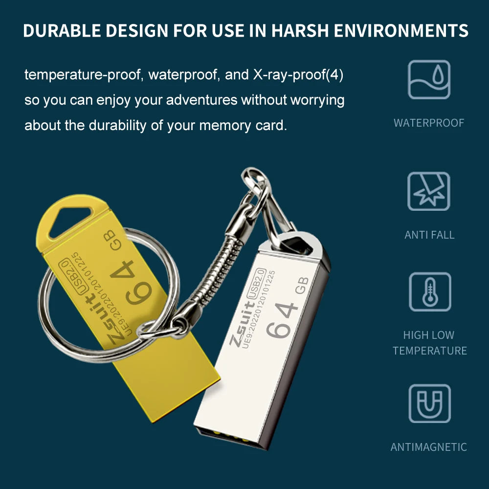 Metall USB-Stick 128GB Hochgeschwindigkeits Pen Drive