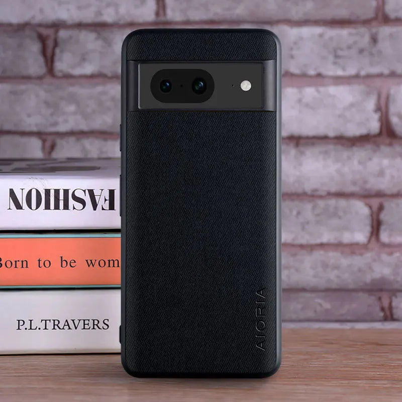 Luxuriöse Textil-Leder TPU Hülle Pixel