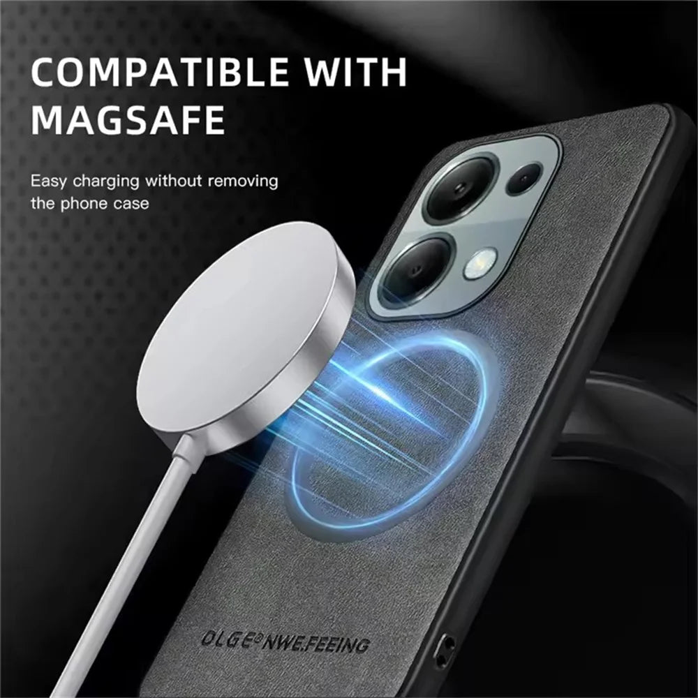 Lederhülle mit MagSafe für Xiaomi Redmi