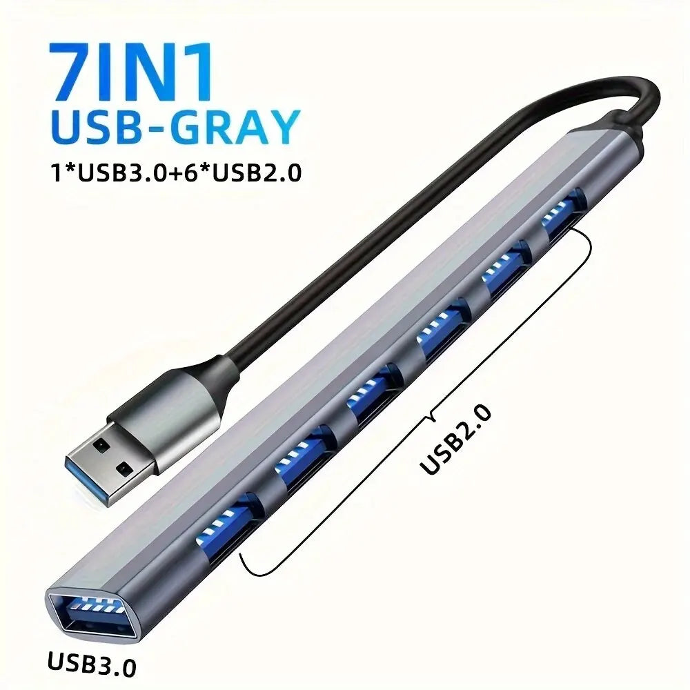 USB C Hub 7-in-1 Aluminium Extender