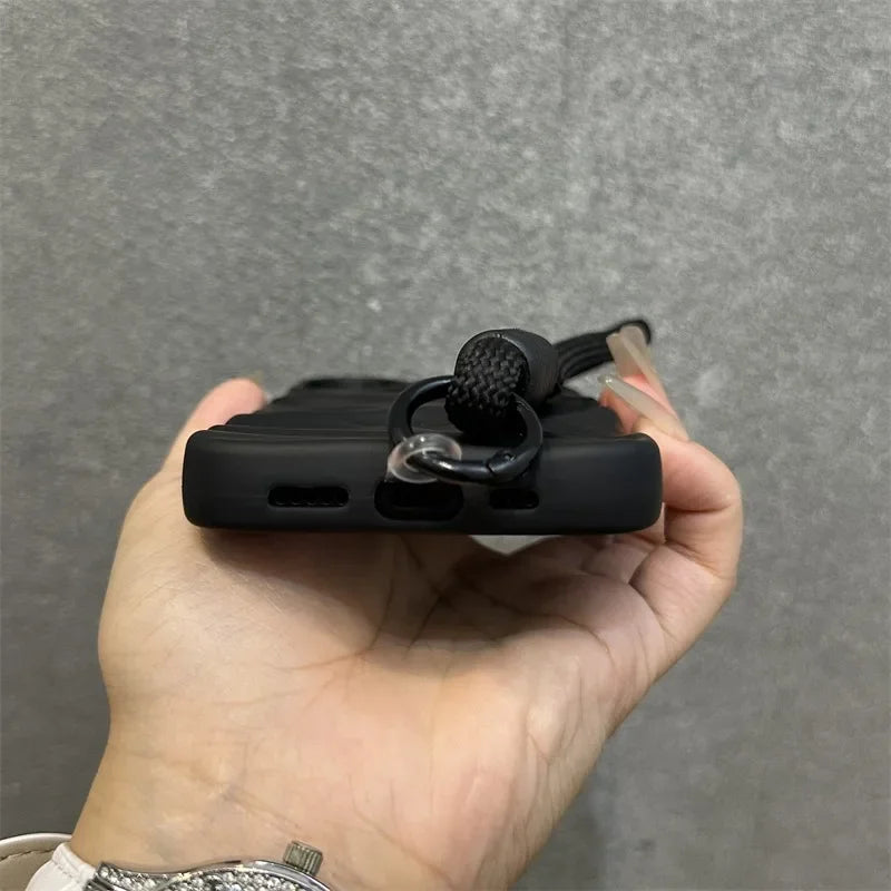 Stylish silicone lanyard case for iPhone 17 Pro