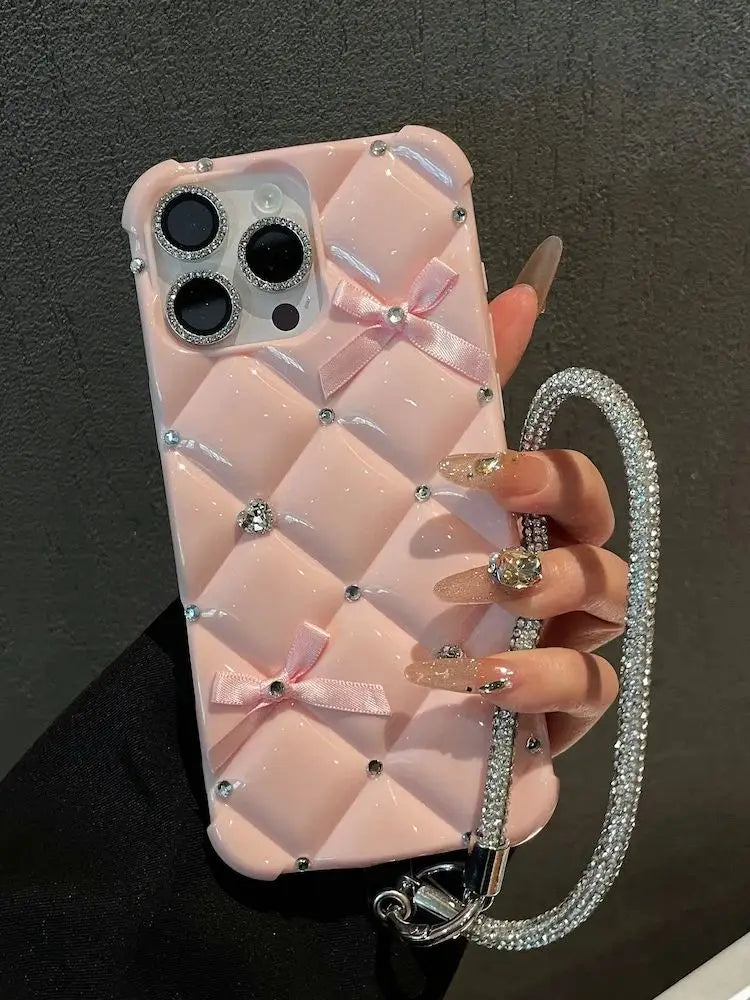 Luxus Glitzer Case mit Diamant Kette für iPhone 17 Pro Max