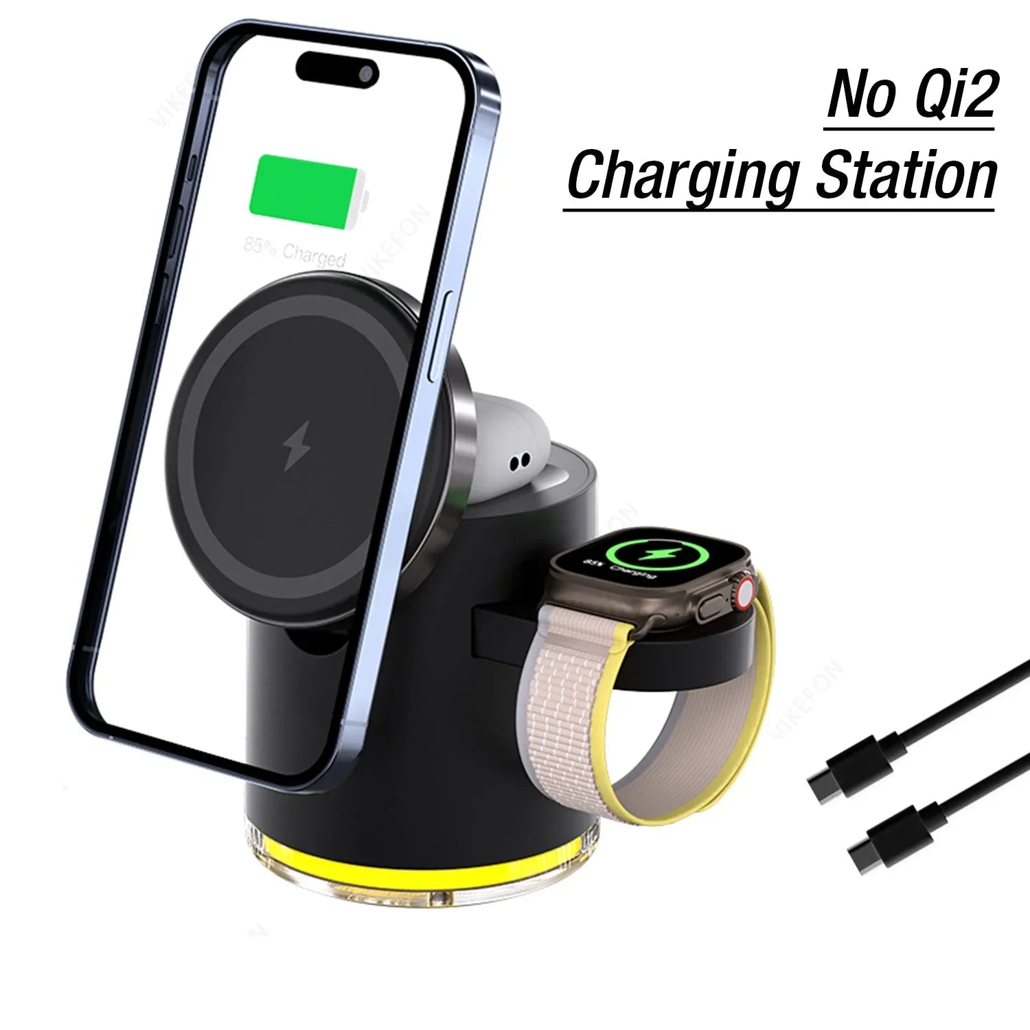 Faltbare 4-in-1 Qi2 Ladestation für iPhone & Watch