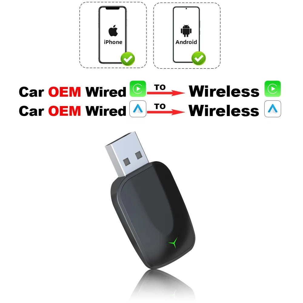 Kabelloser 2-in-1 CarPlay & Android Auto Adapter