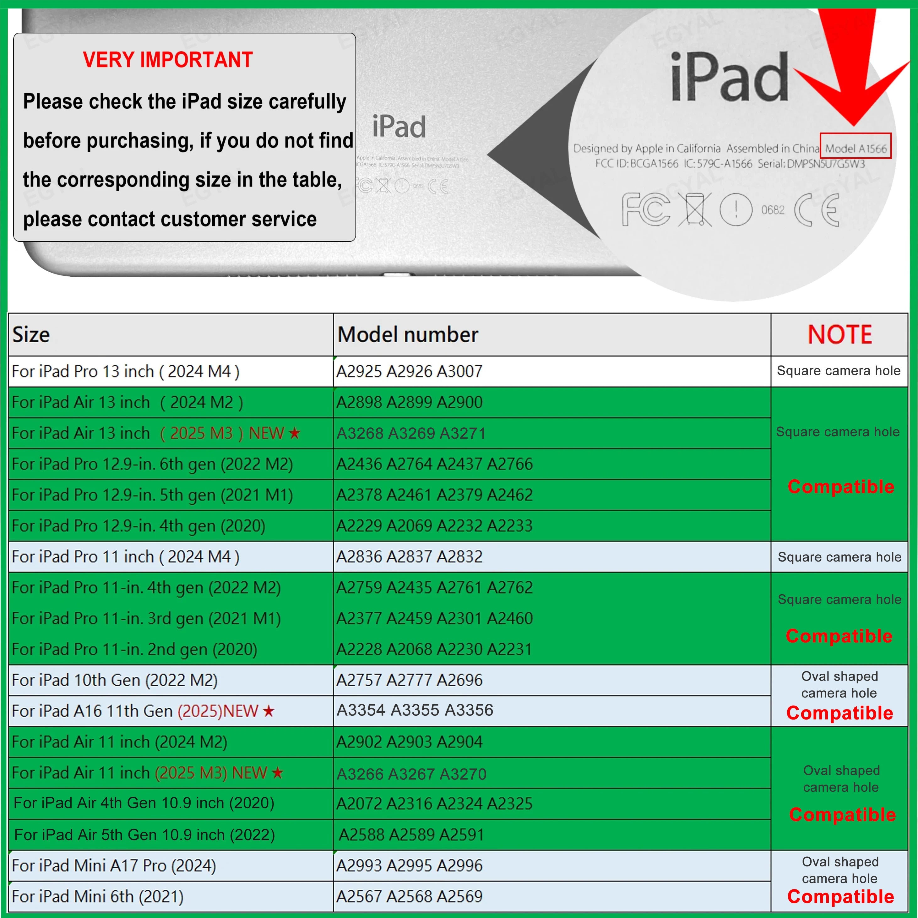Étui magnétique pour iPad 10-13 pouces