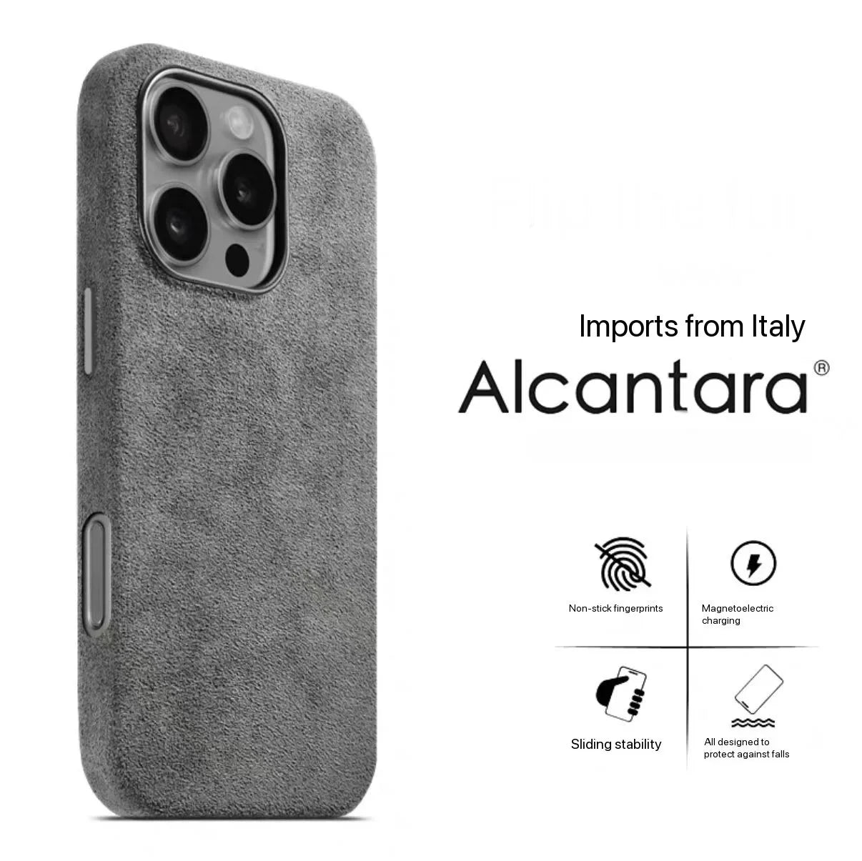 Alcantara Hülle für iPhone 17 Pro Max mit MagSafe