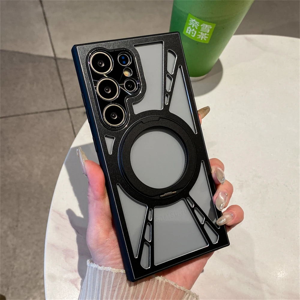 Magnetische Hülle mit Ringhalter für Galaxy S25 Ultra