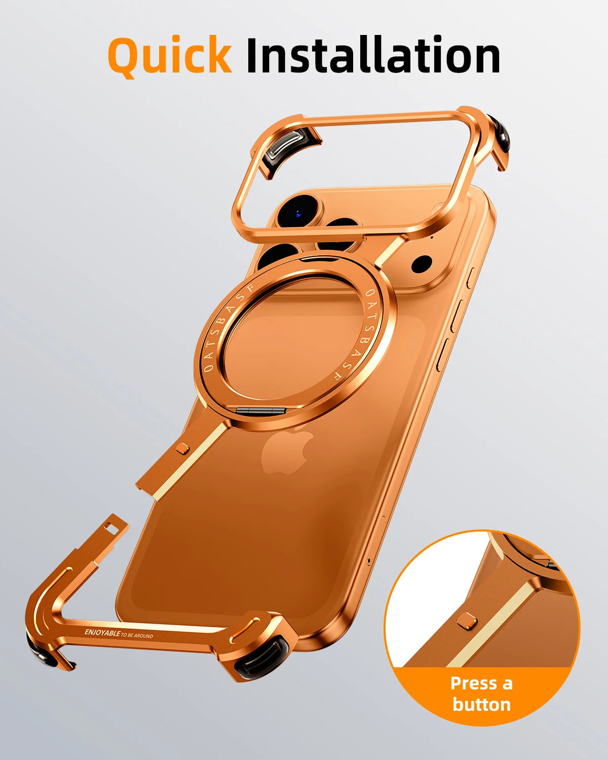 Hülle für iPhone 17 Pro Max Air mit 360° Drehbarer Ringhalter