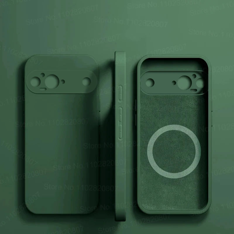 Luxus Flüssig-Silikon Magnethülle Pixel