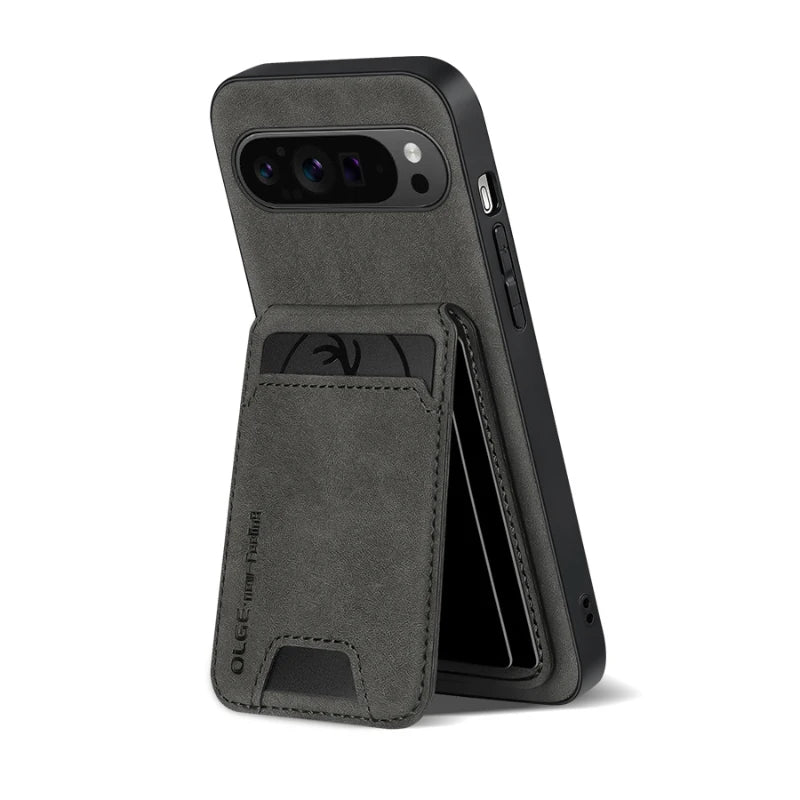 Pixel Hülle mit Kartenfach & Leder-Optik