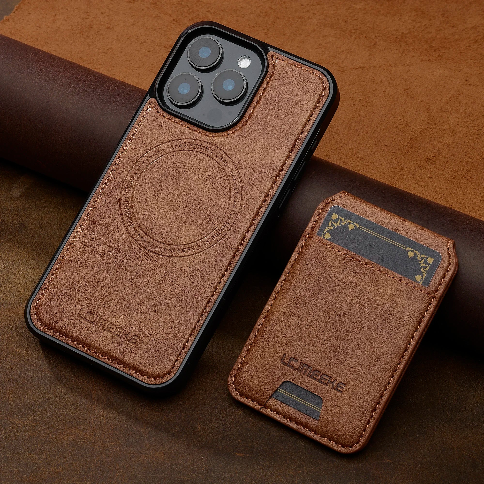 2-in-1 Lederhülle für iPhone 17 mit Kartenfach