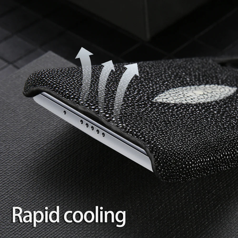 Echte Rochenleder Hülle für Samsung S25 Luxus