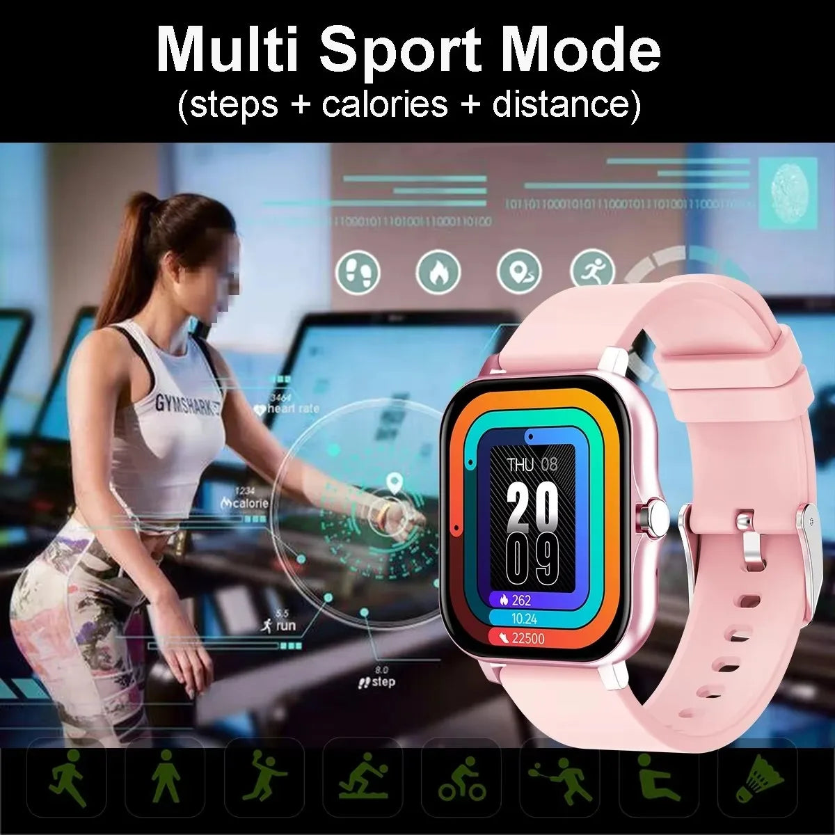 Wasserdichte Smartwatch 1,83" mit Anruf & Schlafmonitor