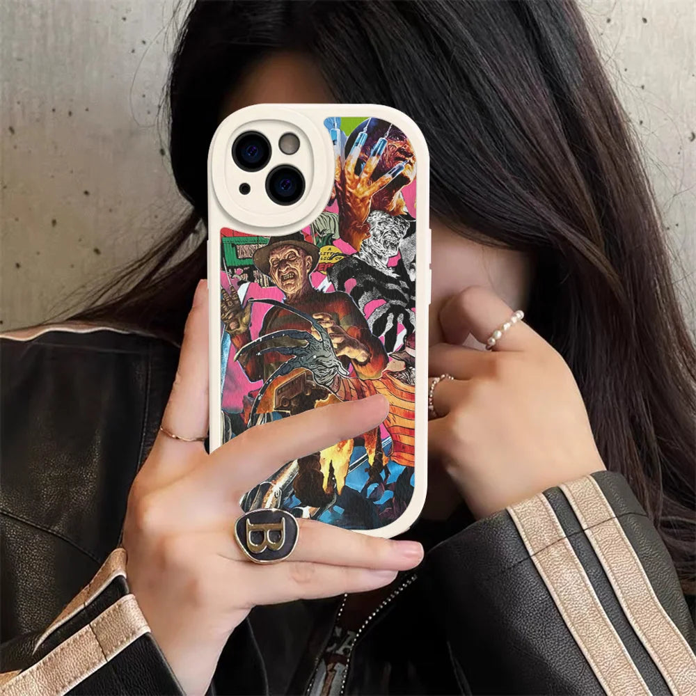 Freddy Krueger Horror Leather Case for iPhone Models