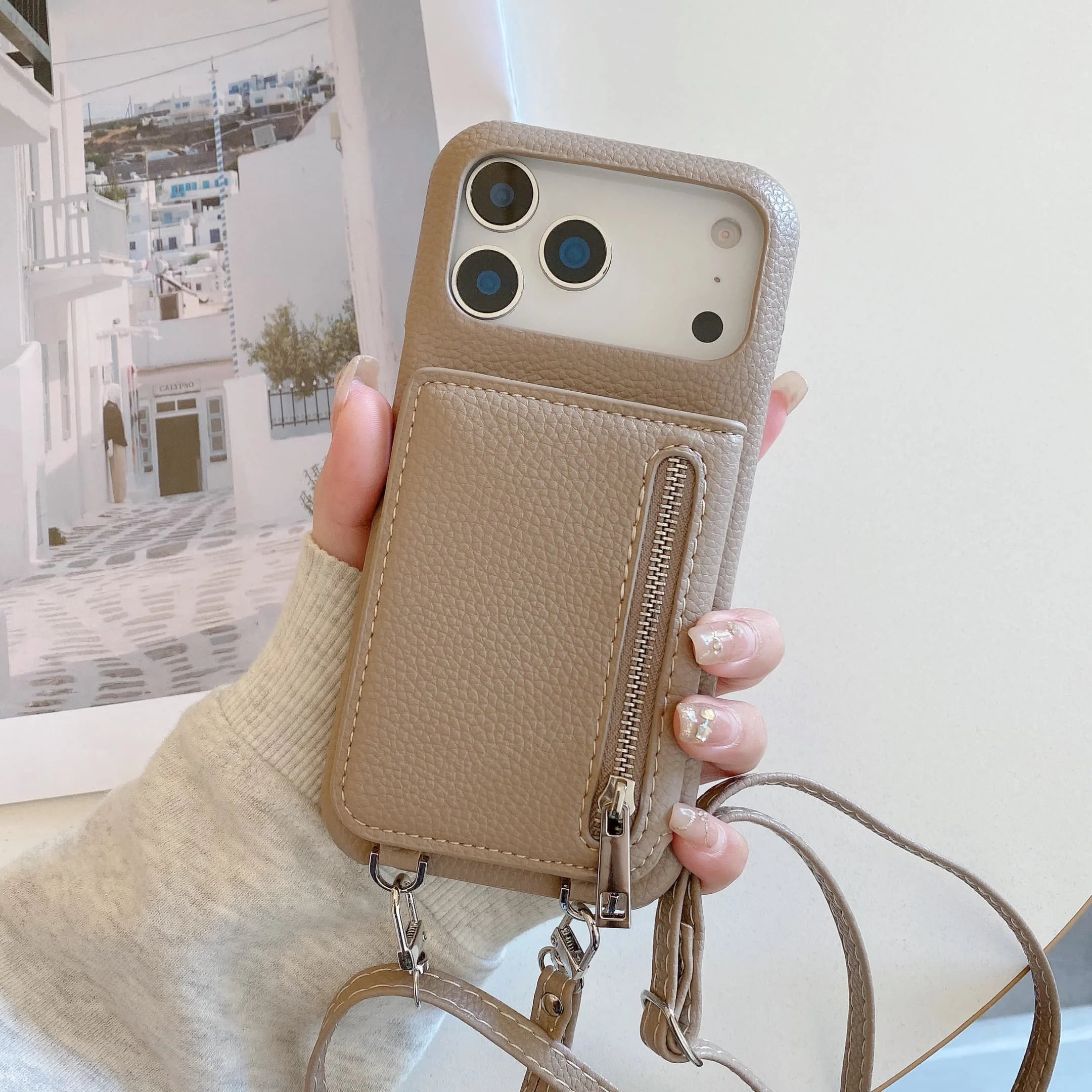 Umhängetasche für iPhone 17 mit Kartenhalter