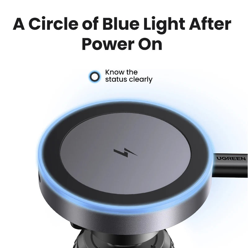 Magnetischer Auto-Ladeständer mit 15W & LED-Licht