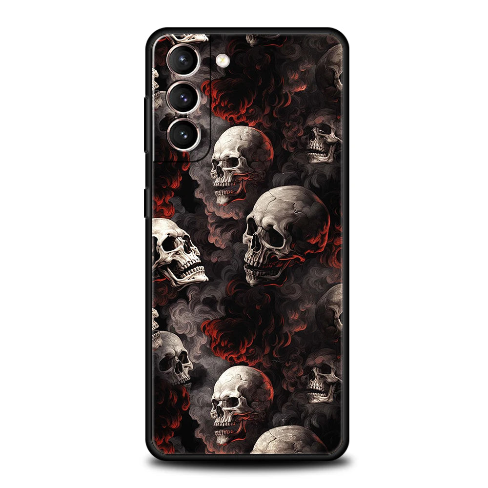 Schädel Handyhülle Schwarz Für Samsung Galaxy