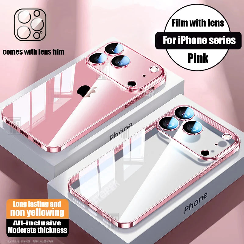 Ultradünne orangene TPU-Hülle für iPhone 17