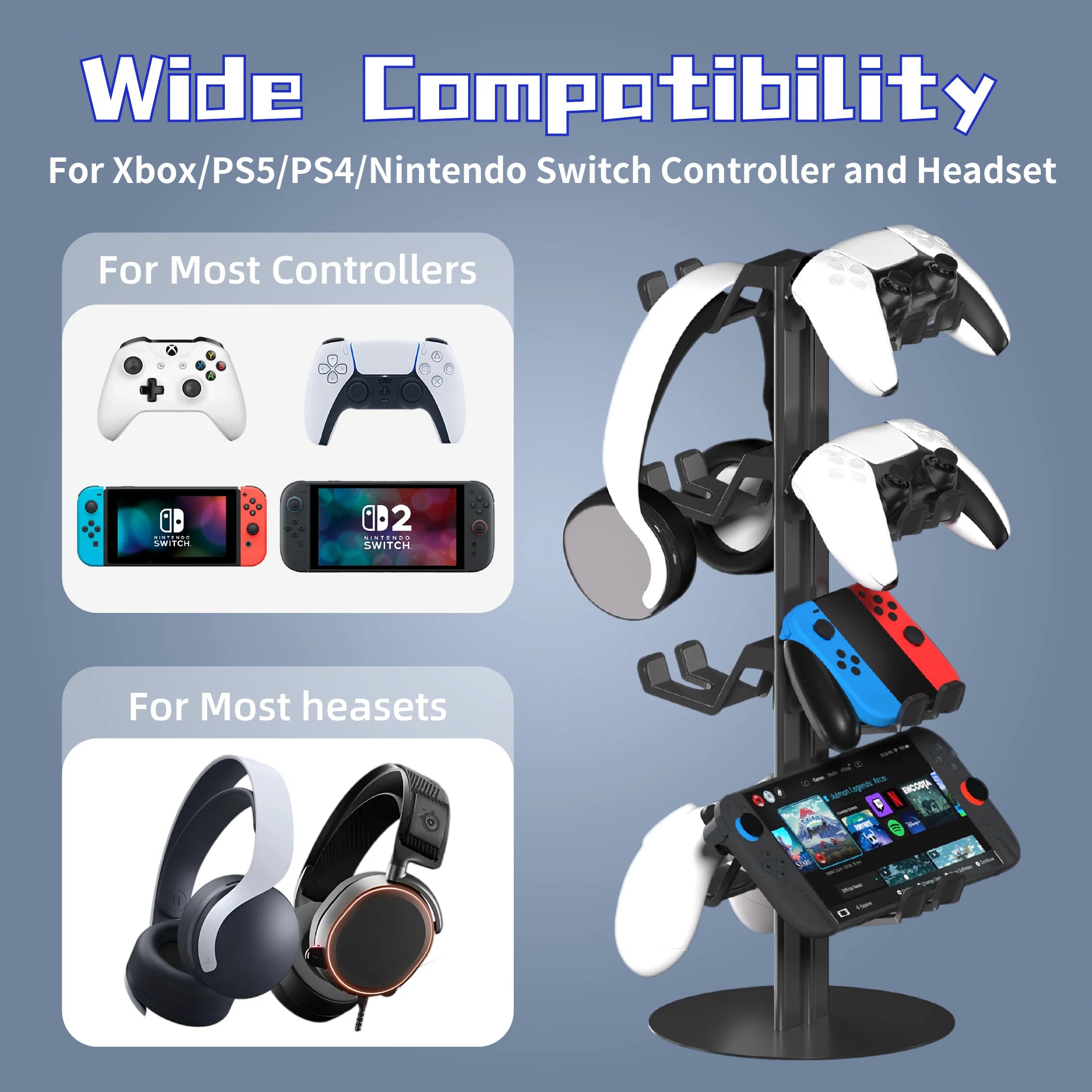Universal Controller & Headset Halter Aluminium