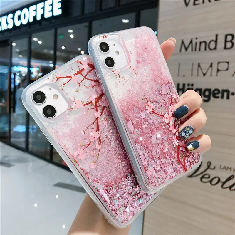 Süße Quicksand Blumen Hülle für iPhone 17 Pro Max